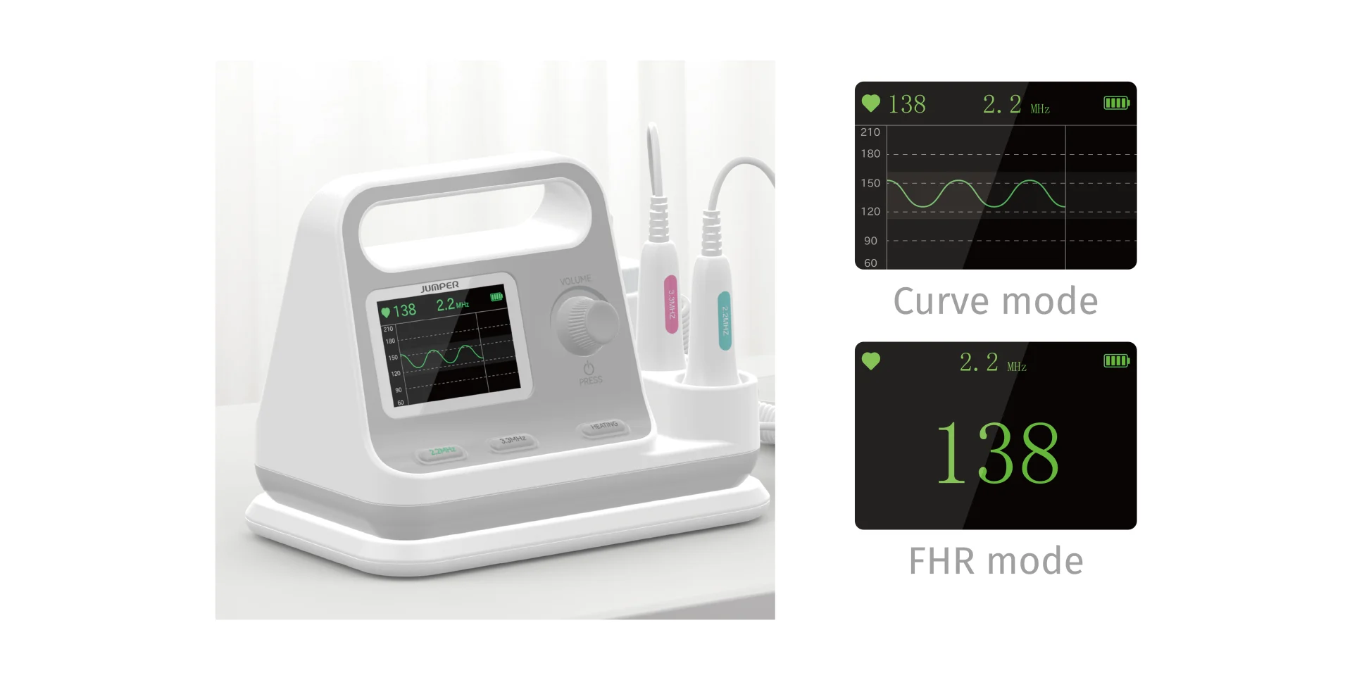 JPD-200C+ Desktop Fetal Doppler 3.5 INCH TFT COLOR DISPLAY