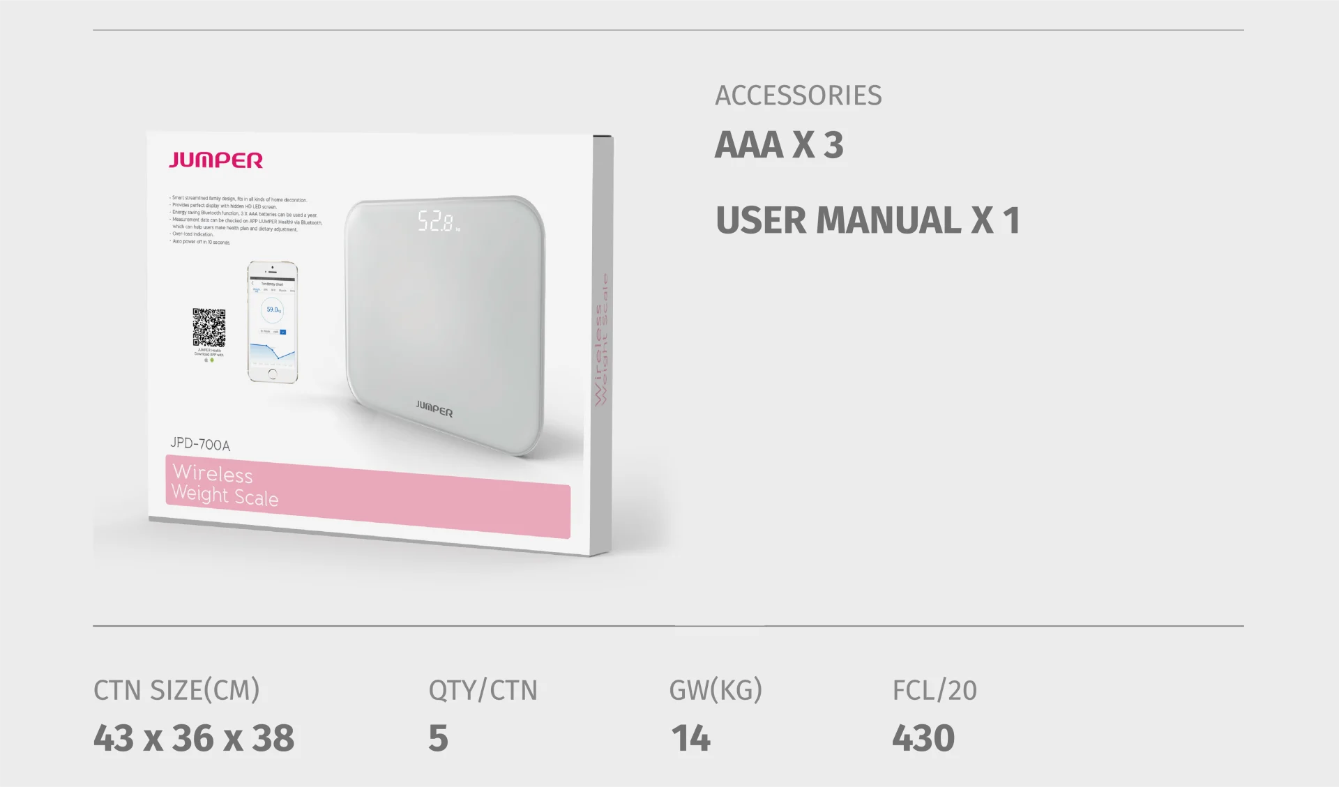 JPD-700A Weight Scale feature