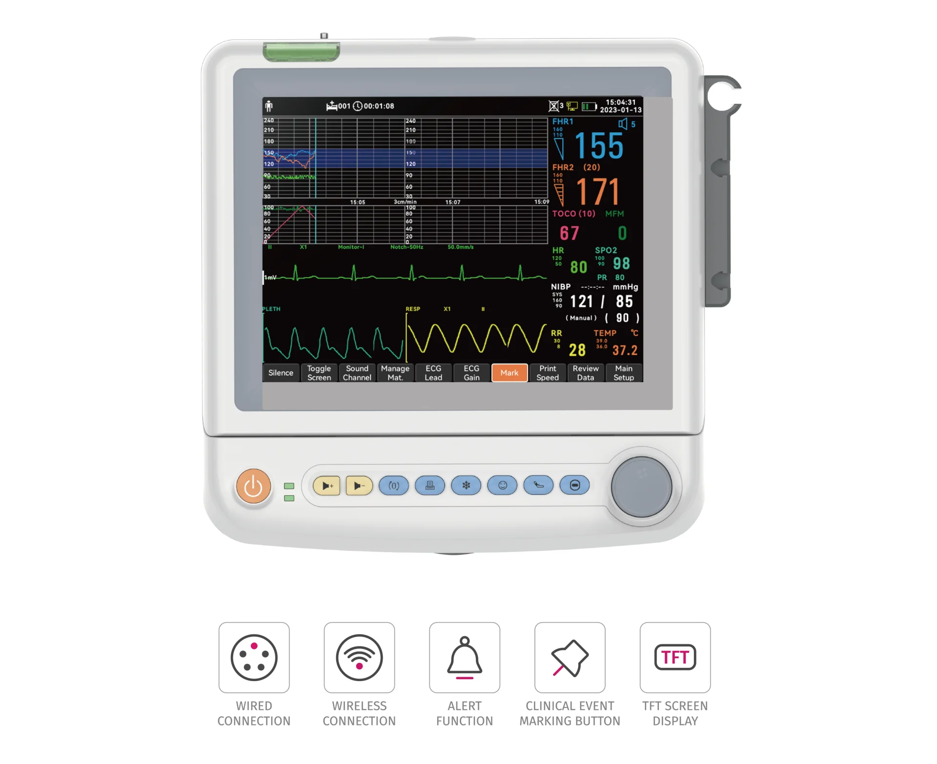 JPD-600P 12 Inch Fetal & maternal monitor