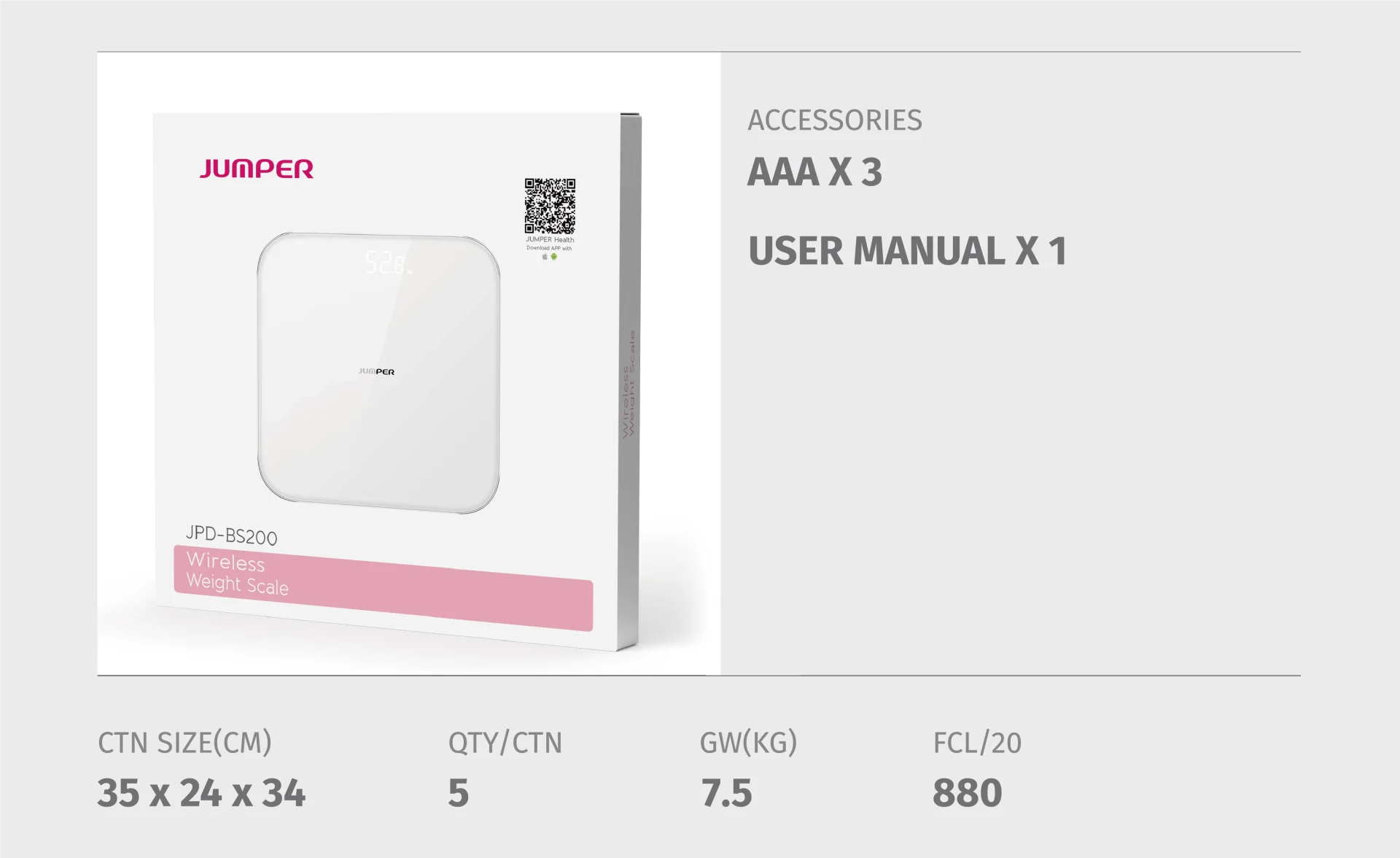 JPD-BS200 Weight Scale package