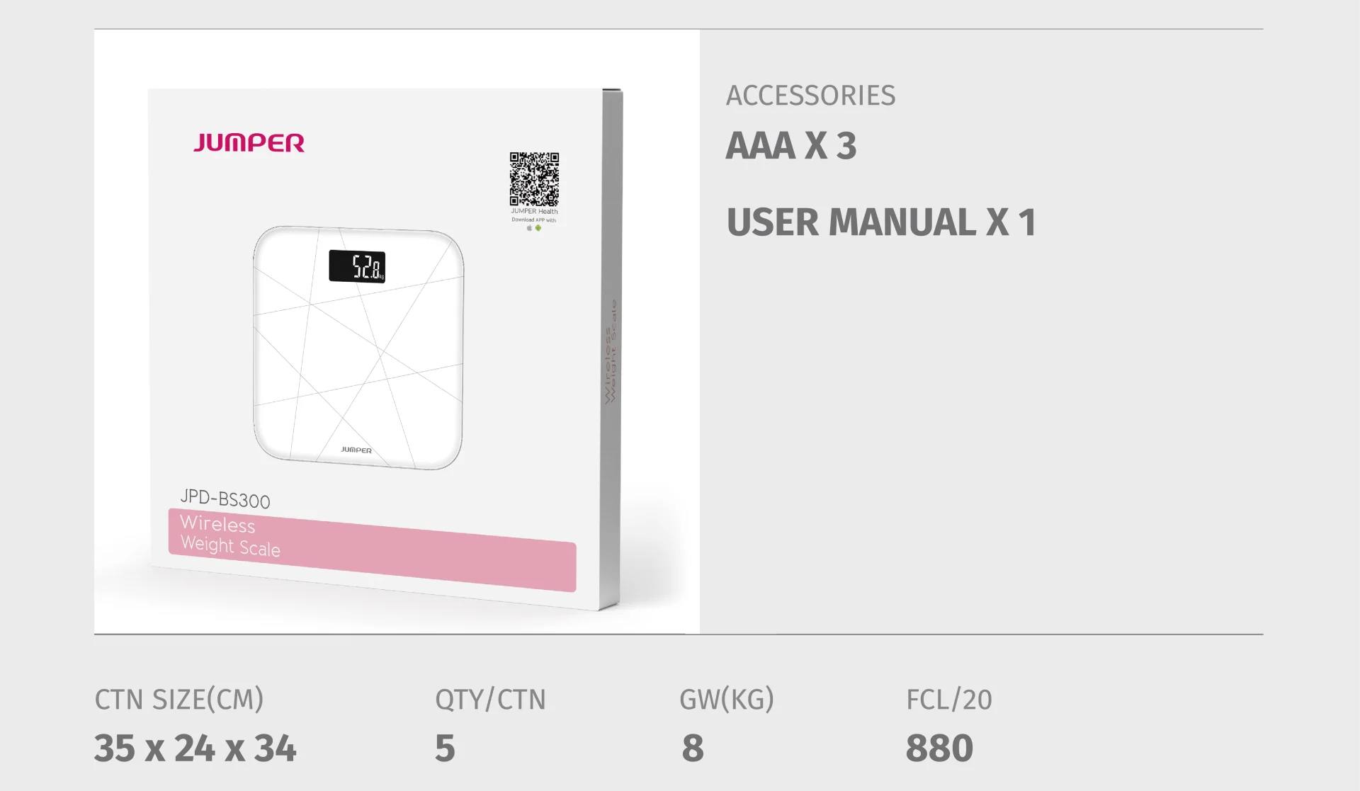 JPD-BS300 Weight Scale package