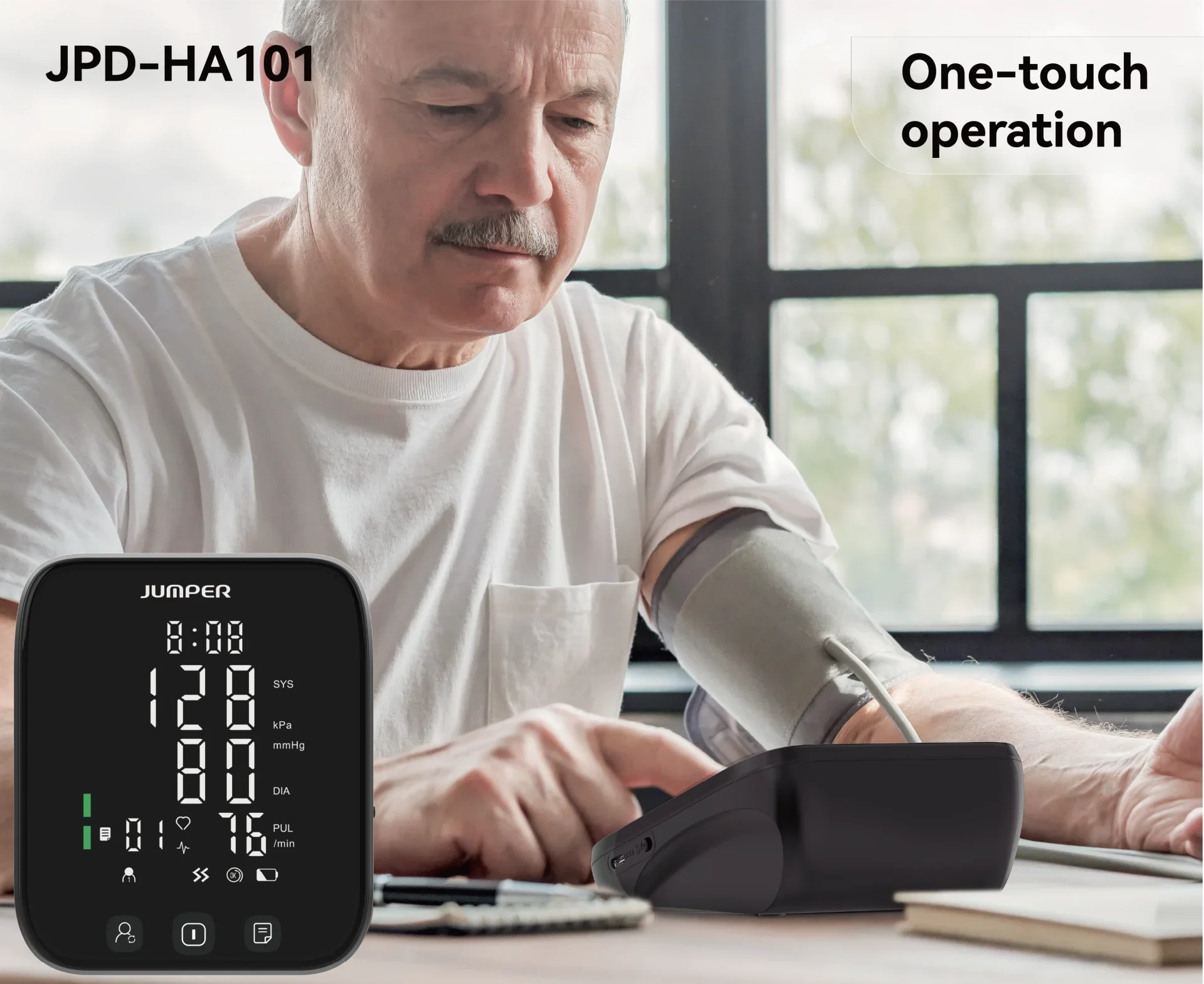 JPD-HA101 LED Blood Pressure Monitor feature
