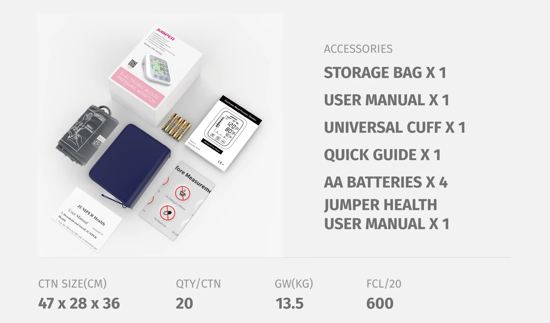 JPD-HA120 Blood Pressure Monitor package
