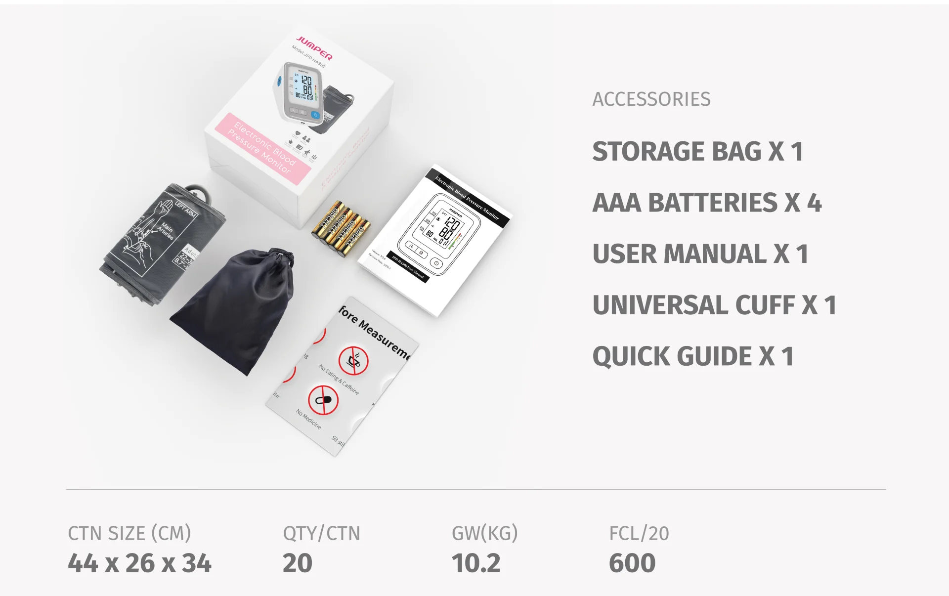 JPD-HA300 Blood Pressure Monitor package