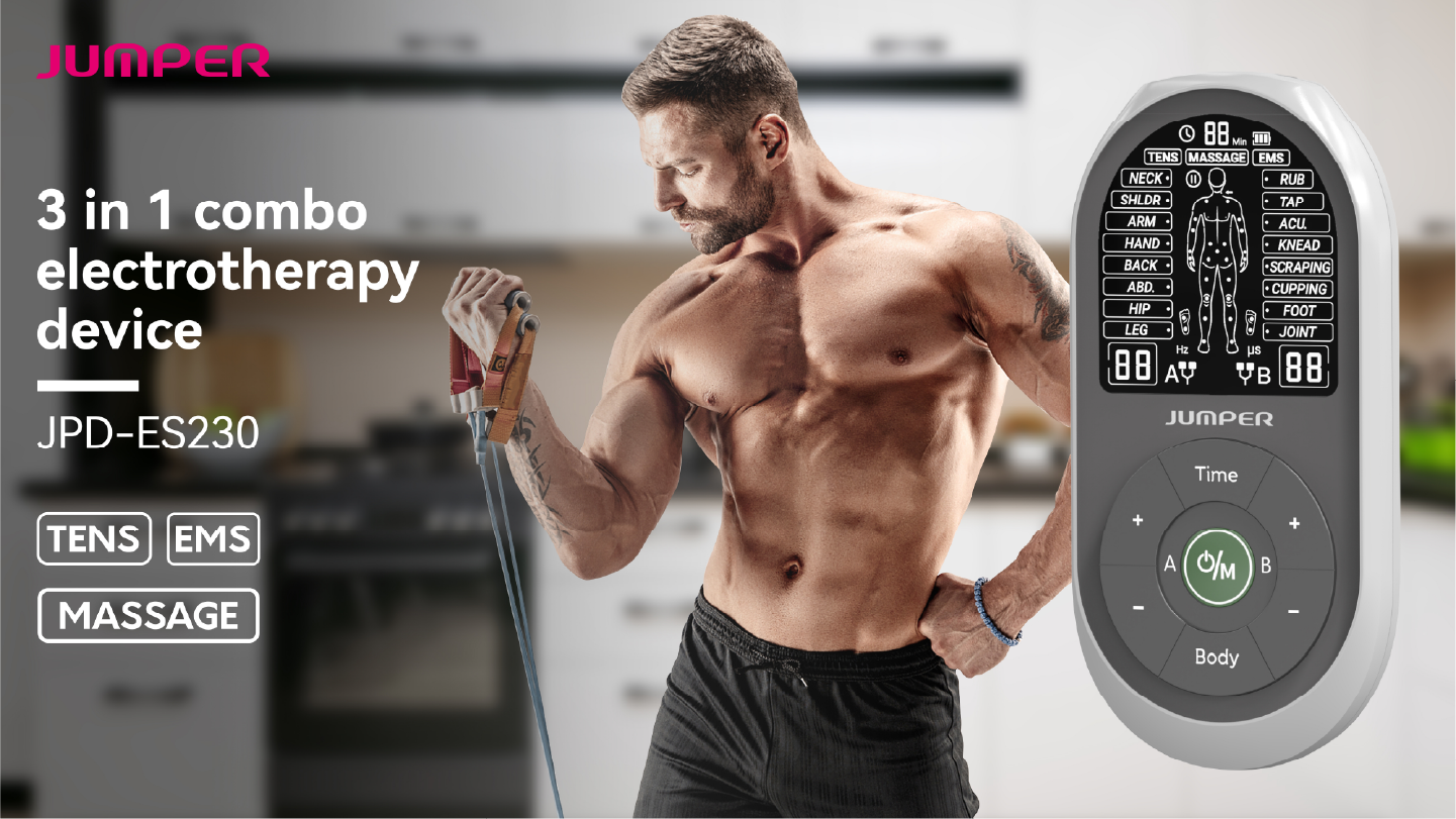 JPD-ES230 3 in 1 Combo Electrotherapy Device feature