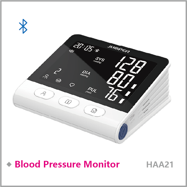 JUMPER HAA21 upper arm blood pressure monitor with black LED display