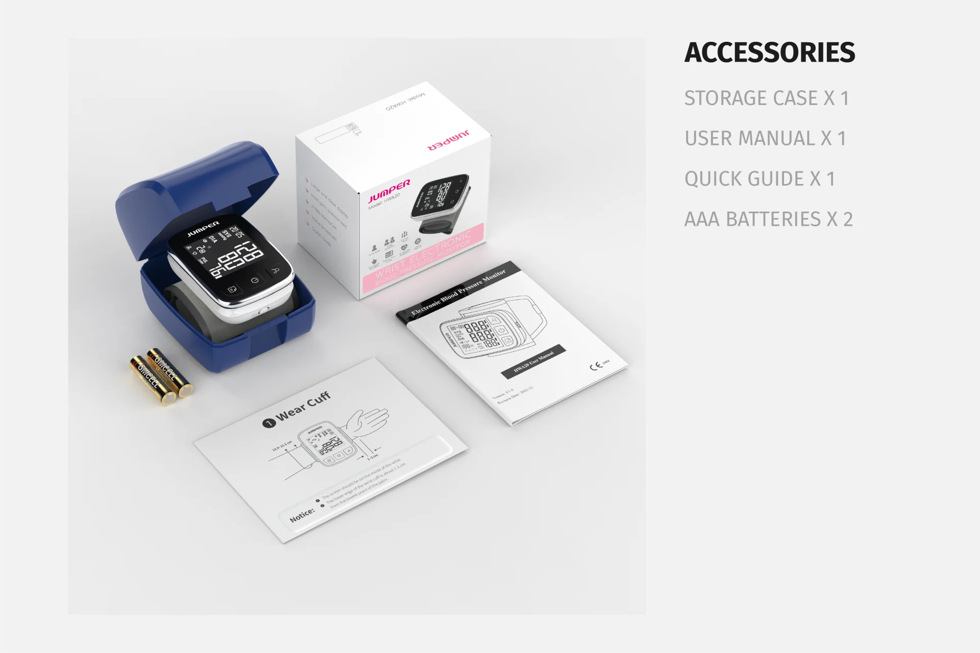 HWA21 WRIST BLOOD PRESSURE MONITOR package