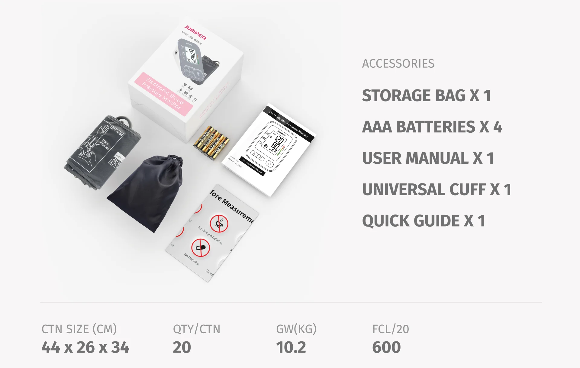 JPD-HA201C Blood Pressure Monitor package