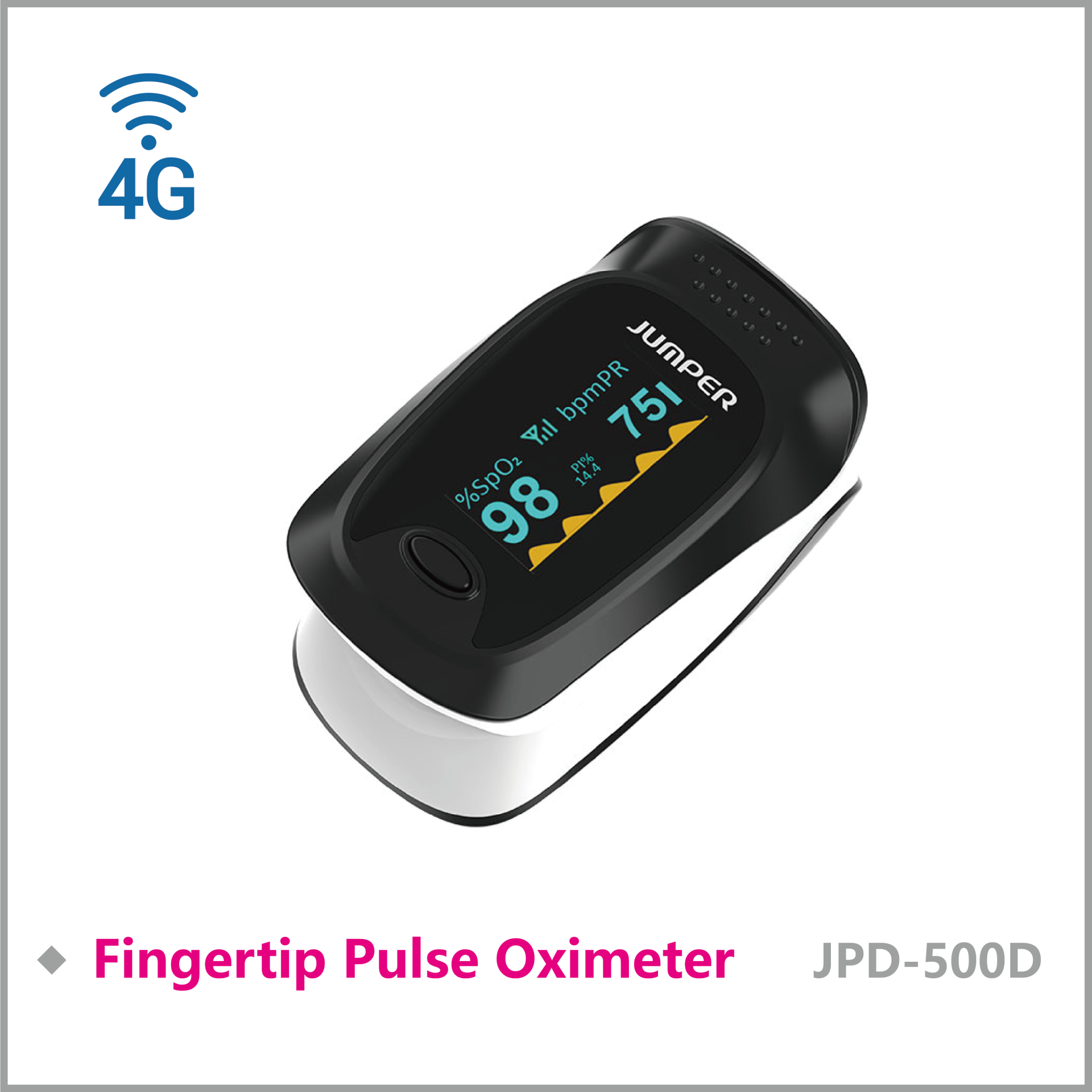JUMPER JPD-500D fingertip pulse oximeter product view